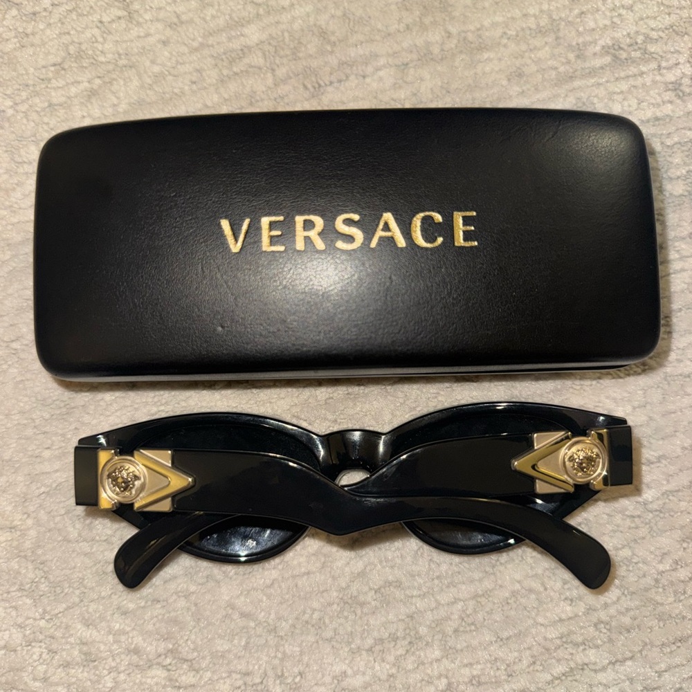 Versace Black and Gold Sunglasses